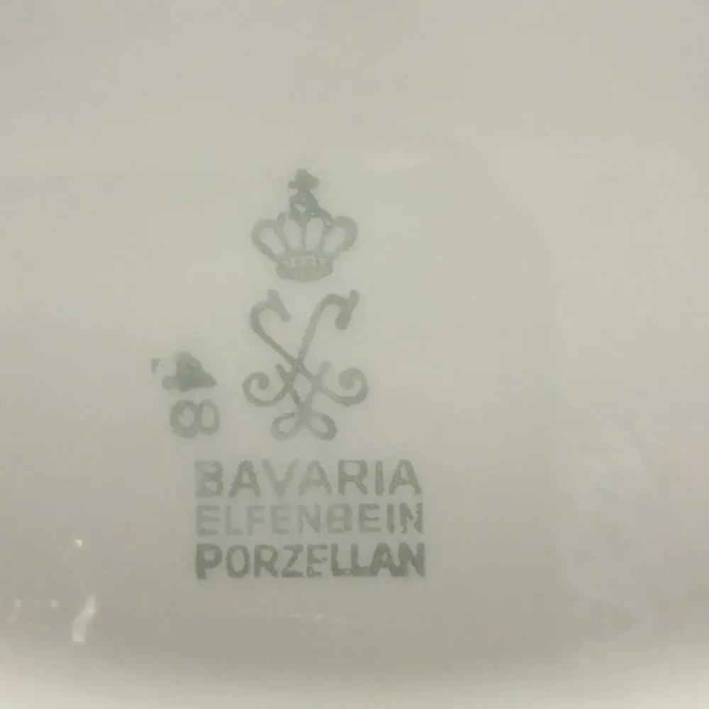 Eschenbach Bavaria Elfenbein Ivory Porcelain SERVING PLATTER Gold Trim 14